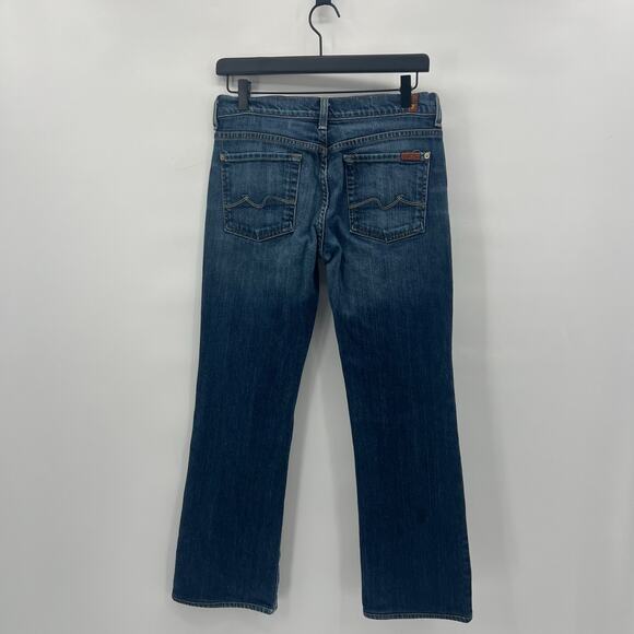 7 for all Mankind Boy Cut Jeans Womens 28 Blue Button Fly - Picture 3 of 9